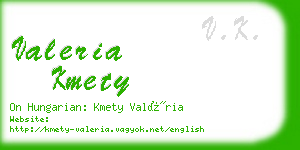 valeria kmety business card